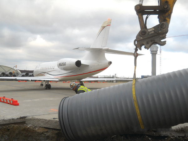 Small-HP Installation at Hopkins International Airport with plane